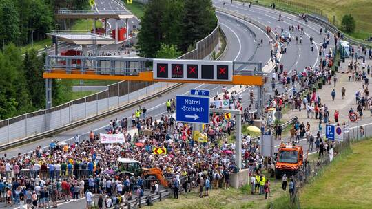 Demonstration Brennerautobahn Demonstration Brennerautobahn