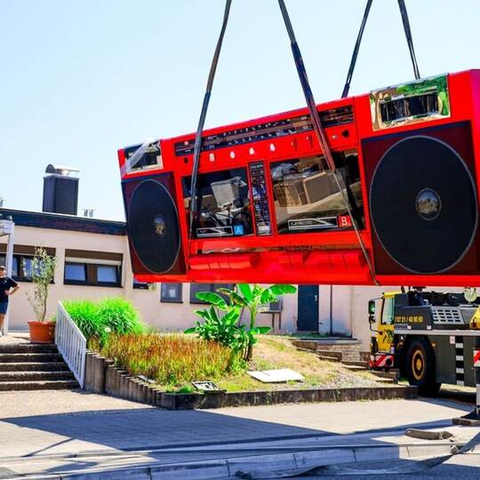 Ghettoblaster als Eisdiele