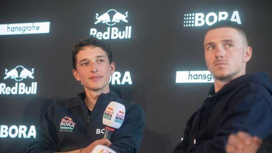 Florian Lipowitz und Remco Evenepoel
