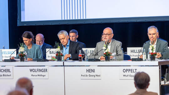 Ungewohntes Bild: Die Stratec Hauptversammlung fand dieses Mal in Präsenz im CCP statt.