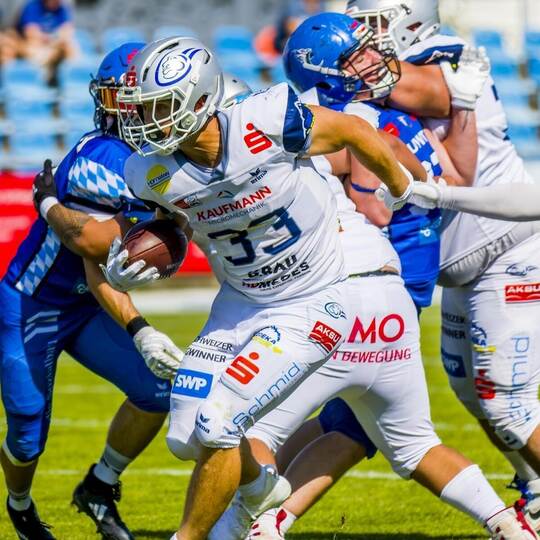 effect ENERGY GFL / German Football League, Pforzheim Wilddogs  Allgäu Comets in the Kramski-Arena in Pforzheim, Germany on