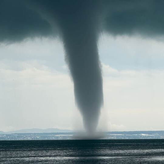 Wasserhose auf dem Bodensee