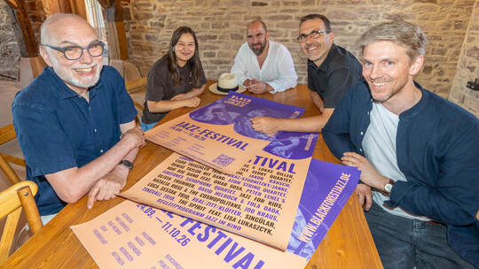 Freuen sich über das bevorstehende Black Forest Jazz Festival (von links): Gerhard Baral (Organisation Black Forest Jazz), Sandr Preview Black Forest Jazz Festival