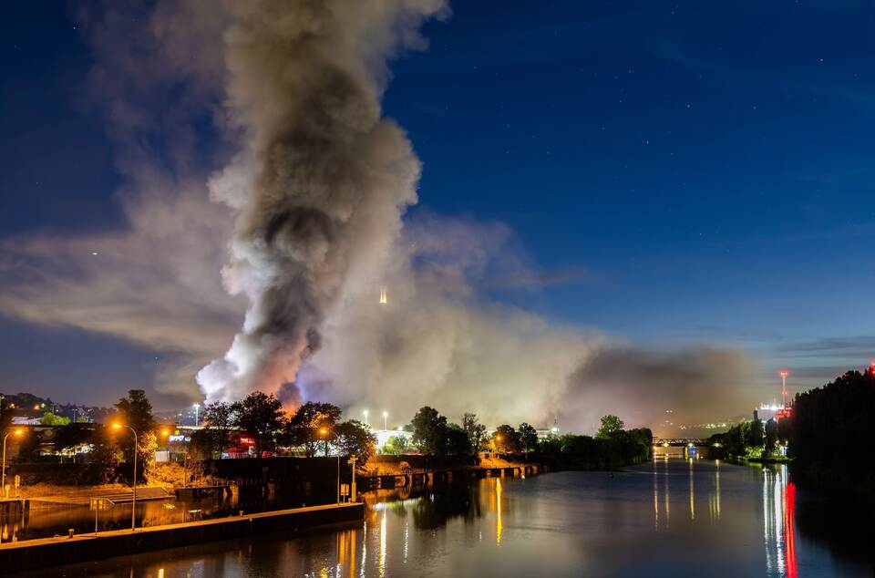 Feuer in Stuttgart Feuer in Stuttgart
