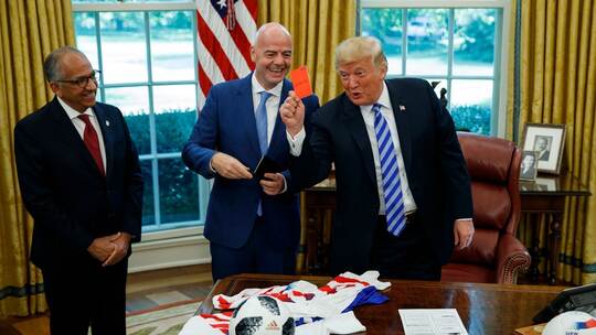 FIFA-Präsident Infantino bei US-Präsident Trump FIFA-Präsident Infantino bei US-Präsident Trump