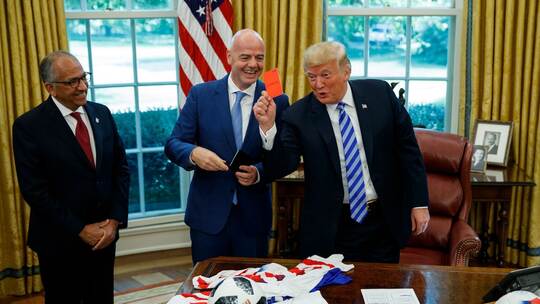 FIFA-Präsident Infantino bei US-Präsident Trump FIFA-Präsident Infantino bei US-Präsident Trump