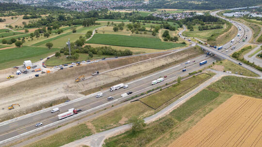 Baubeginn Grünbrücke A8 Darmsbach