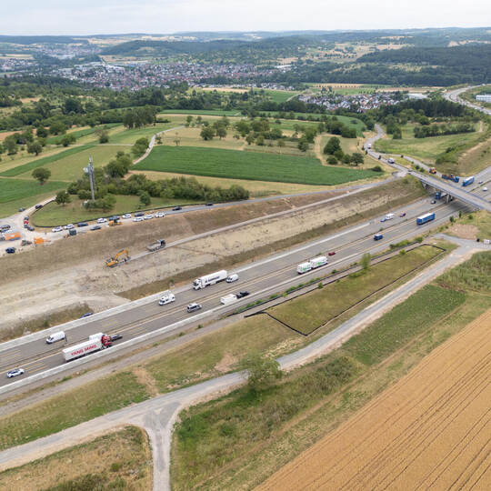 Baubeginn Grünbrücke A8 Darmsbach