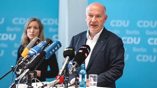 Pressetermin des Landesvorsitzenden der CDU Berlin Pressetermin des Landesvorsitzenden der CDU Berlin