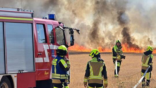 Flächenbrand bei Karlsruhe Flächenbrand bei Karlsruhe