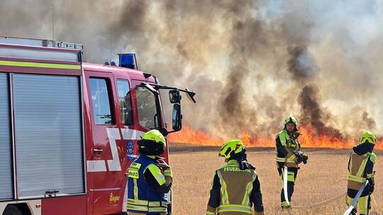 Flächenbrand bei Karlsruhe Flächenbrand bei Karlsruhe