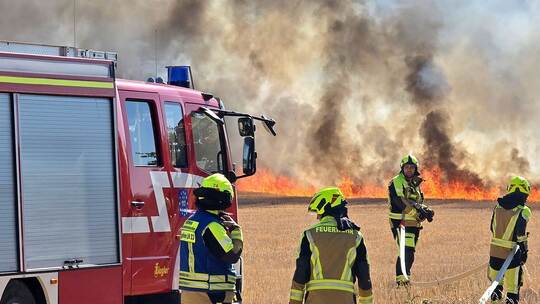 Flächenbrand bei Karlsruhe