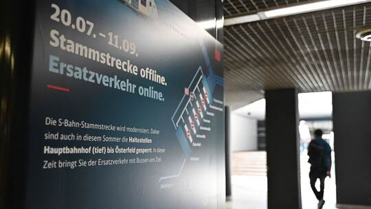 Vor Sperrung S-Bahn-Stammstrecke in Stuttgart
