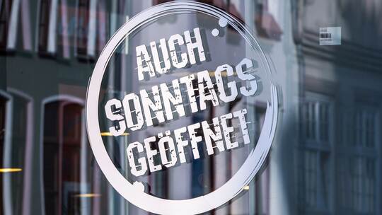 Öffnungszeiten für Geschäfte