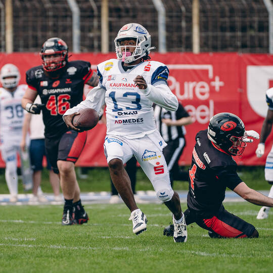 Die Wilddogs um Quarterback Drequan „Dre“ Harris sind für das Spitzenspiel bestens vorbereitet. TOBIAS Wönne