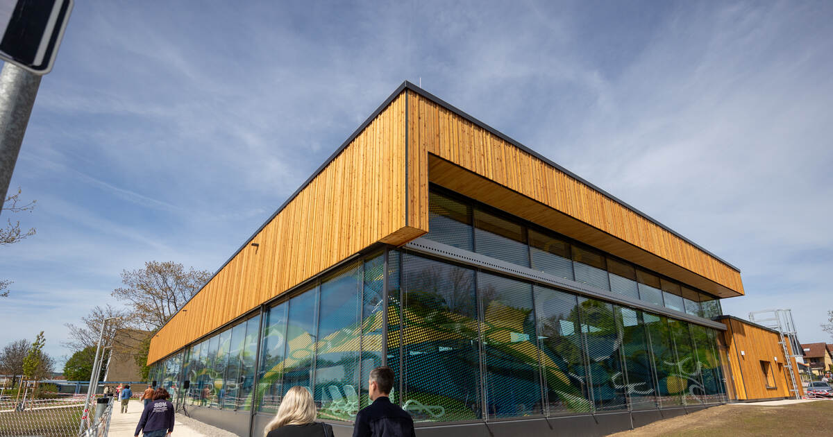 Almost a year after opening: Wooden beams in the Huchenfeld district ...