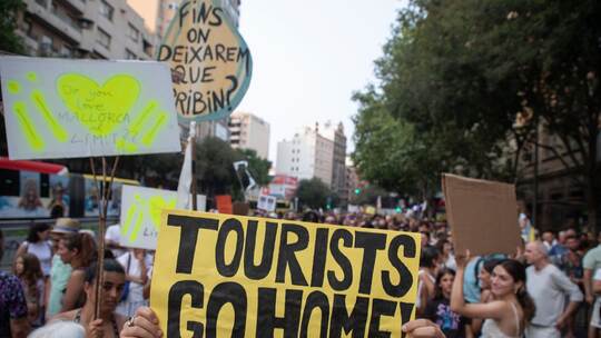Protest gegen Massentourismus auf Mallorca Protest gegen Massentourismus auf Mallorca