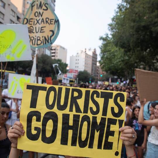 Protest gegen Massentourismus auf Mallorca