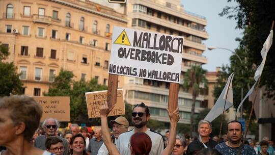 Protest gegen Massentourismus auf Mallorca Protest gegen Massentourismus auf Mallorca