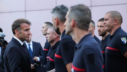 Waldbrände in Frankreich - Frankreichs Präsident Macron
