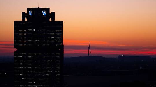 Sonnenaufgang in München