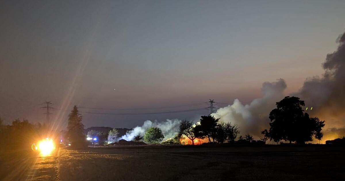 Fire at the Enzberg recycling center: Arson suspected