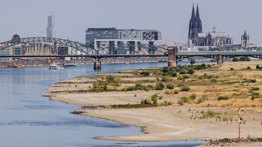 Niedrigwasser am Rhein - Köln Niedrigwasser am Rhein - Köln