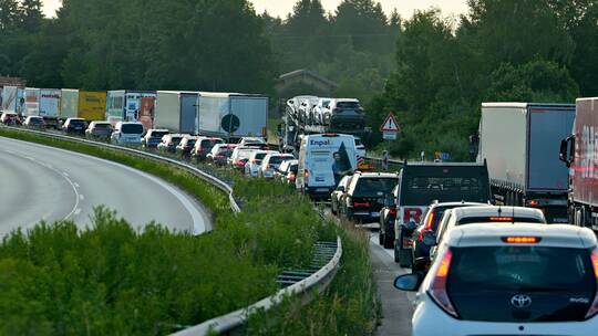 Stau auf der Autobahn Stau auf der Autobahn