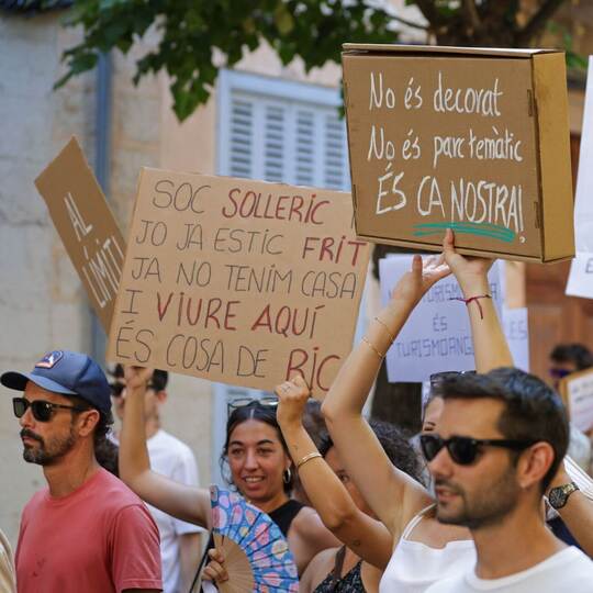Protest gegen den Massentourismus auf Mallorca
