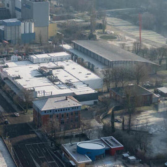 Luftbild Oststadt Gasometer