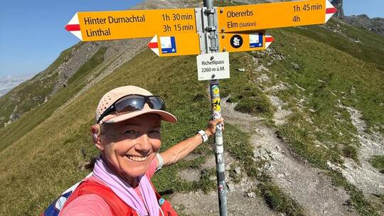 Mitten in der Ostschweizer Bergwelt: Jola Ketterer in der vergangenen Woche. Dass sie es so weit geschafft hat und weiter ihr Zi
