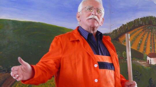 Seine Bürgernähe zeigt Heinz Raißle auch als Schauspieler beim Theaterverein „Die Backkörb“. Dietrich