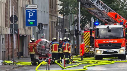 Brand in Parkhaus in Karlsruher Innenstadt