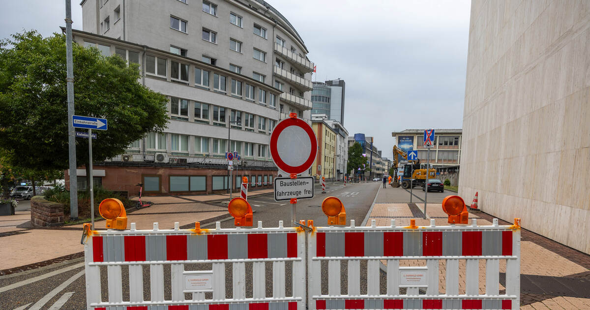 В центре Пфорцхайма изменено движение из-за строительства нового здания полиции