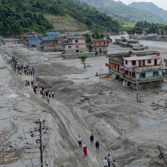 Sturzflut im Himalaya