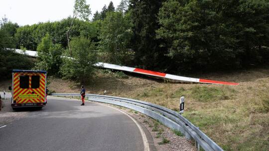 Unfall bei Rotorblatt-Transport