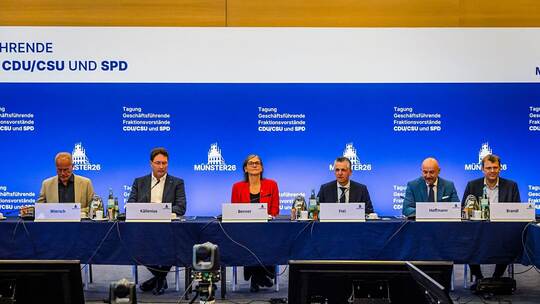 Abschluss der Klausurtagung von Union und SPD Abschluss der Klausurtagung von Union und SPD