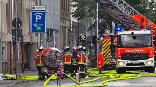 Brand in Parkhaus in Karlsruher Innenstadt
