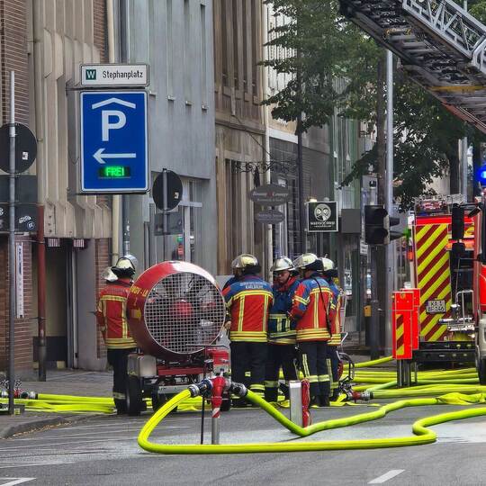 Brand in Parkhaus in Karlsruher Innenstadt