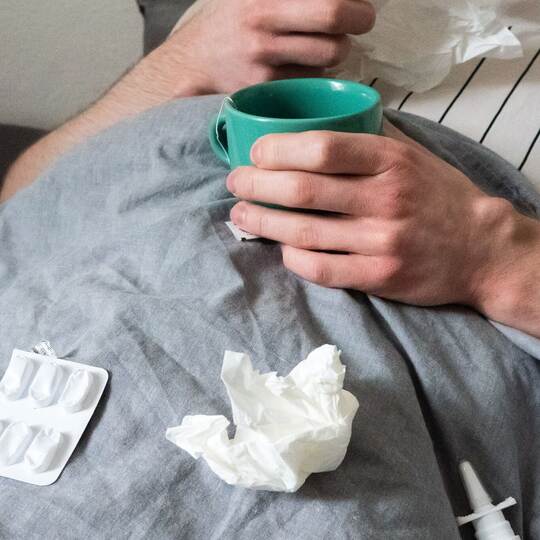 Krank im Bett