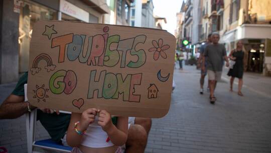 Protest gegen den Tourismus auf Mallorca
