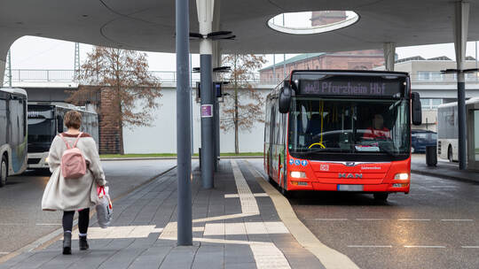 Schienenersatz Busse Pforzheim ZOB