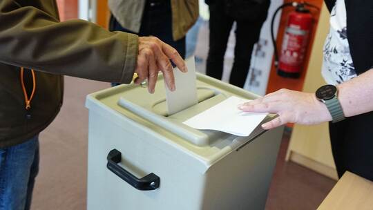 Landtagswahl in Sachsen-Anhalt - Wahllokal in Tangermünde