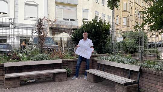 Der Ebersteinplatz braucht eine Frischekur. Er gehört zum Sanierungsgebiet Nordstadt II. Stadterneuerer Martin Eisenhauer will i