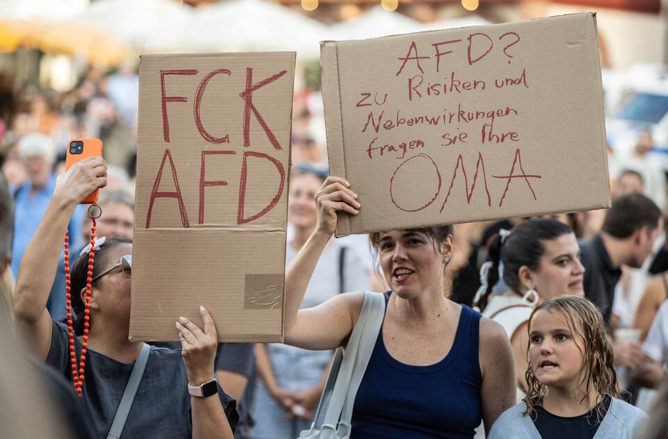 Demonstration gegen die AFD - Frankfurt Demonstration gegen die AFD - Frankfurt