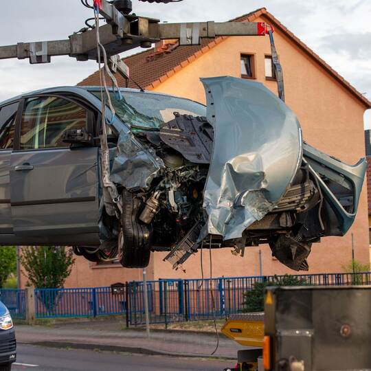Beschädigtes Auto nach Unfall