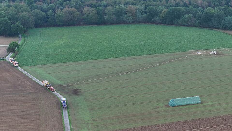 Absturz eines Kleinflugzeugs im Rheinland