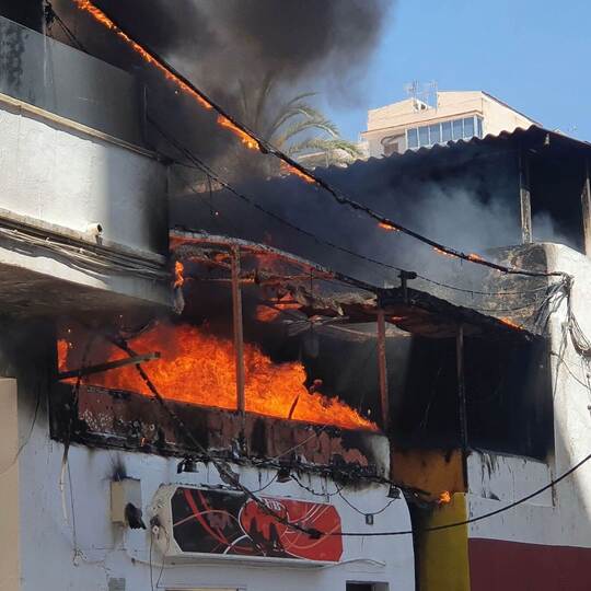 Feuer in einem Restaurant auf Mallorca
