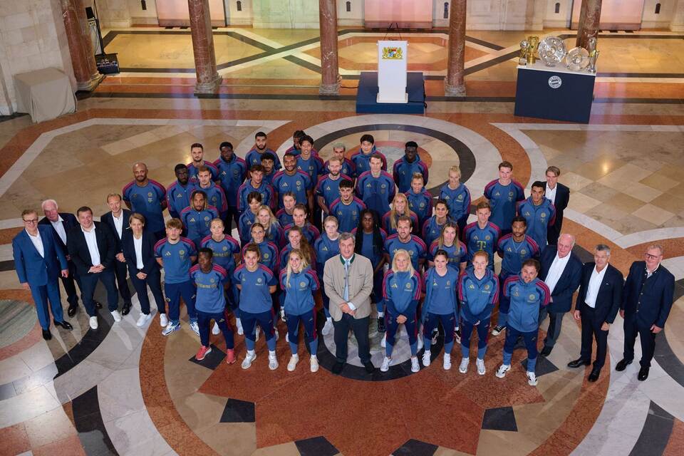 Empfang FC Bayern München in Staatskanzlei Empfang FC Bayern München in Staatskanzlei