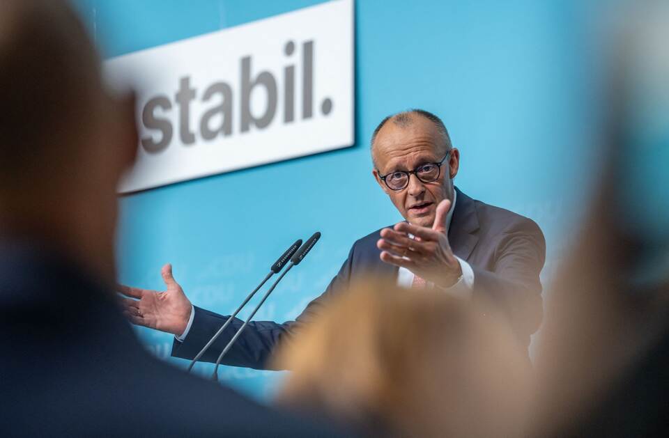 Kanzler Merz im Berliner Wahlkampf